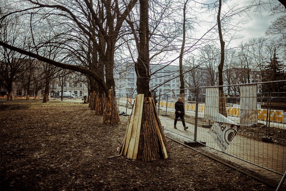 Park Staromiejski w Łodzi w przebudowie