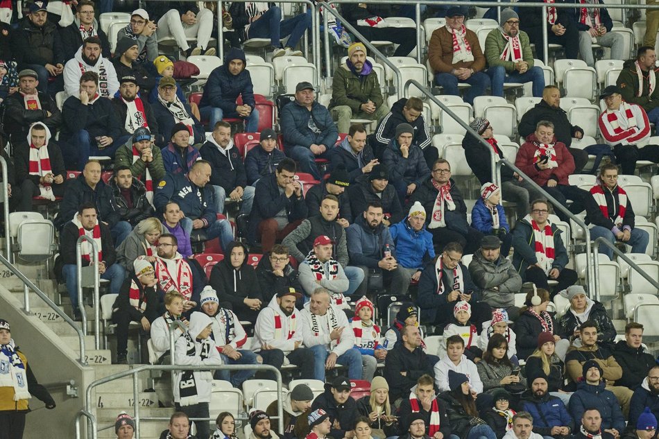 Kibice na meczu ŁKS Łódź - Raków Częstochowa