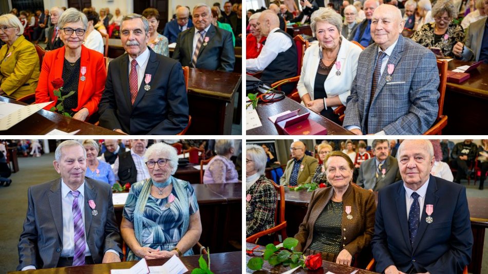 Łódź. Medale za długoletnie pożycie małżeńskie. To się nazywa wielka miłość!