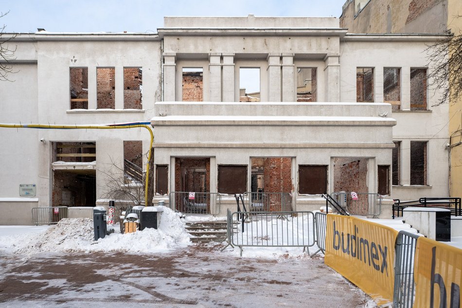 Łódź. Teatru Powszechnego w Łodzi w trakcie przebudowy