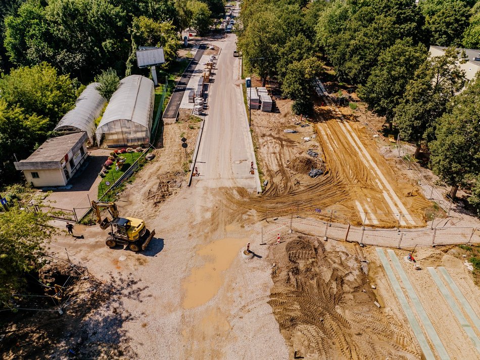 Remontowana ulica Wojska Polskiego w Łodzi