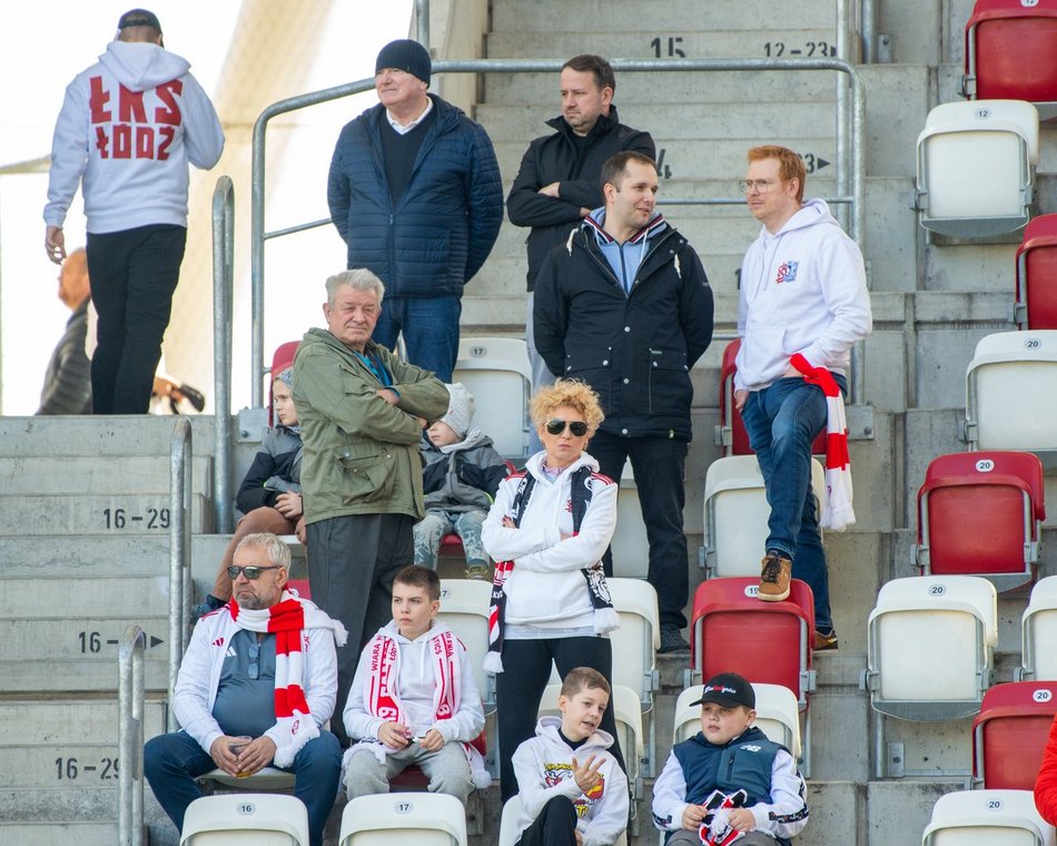 Kibice podczas meczu ŁKS Łódź - Puszcza Niepołomice