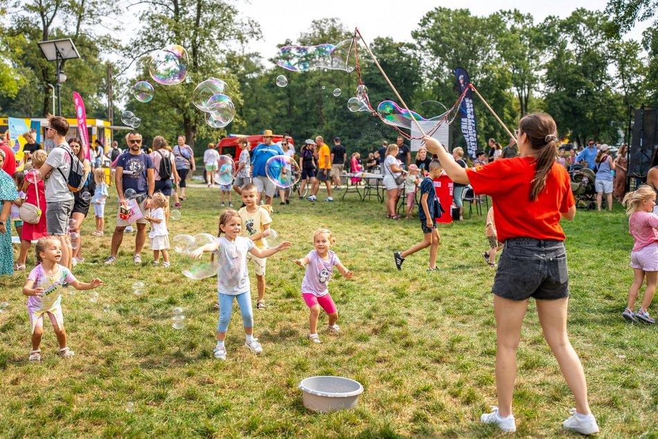 Piknik w parku na Młynku