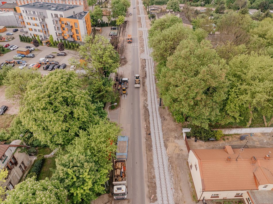 Budowa torowiska do Konstantynowa