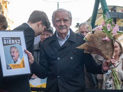 Łódź. Witold Giersz w Alei Gwiazd na Piotrkowskiej