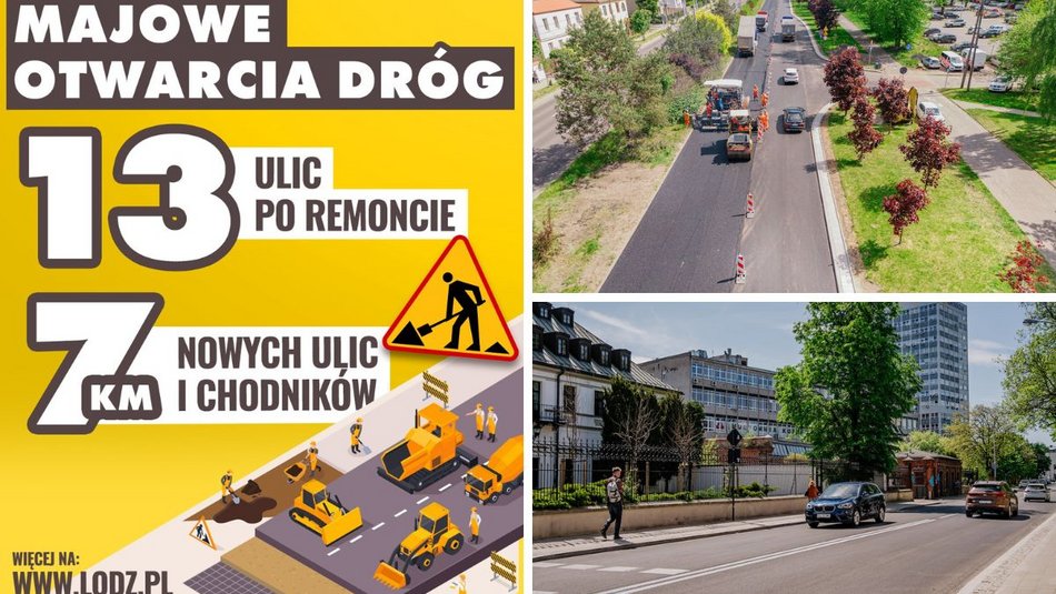 Łódź. Aż 13 ulic w Łodzi po remoncie. Będą gotowe jeszcze w maju!