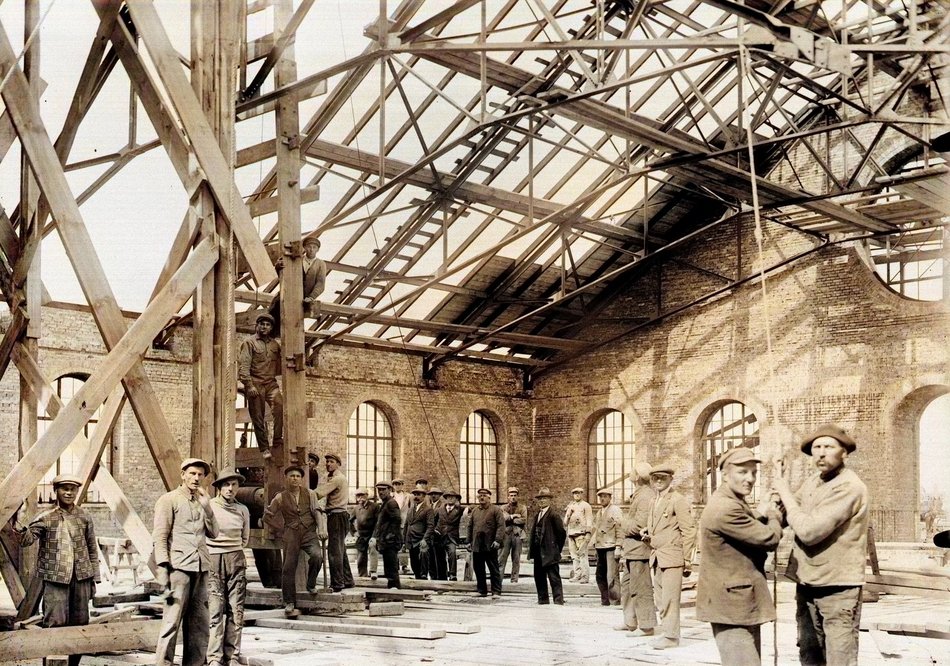 Budowa oczyszczalni ścieków na Lublinku - lata 20.