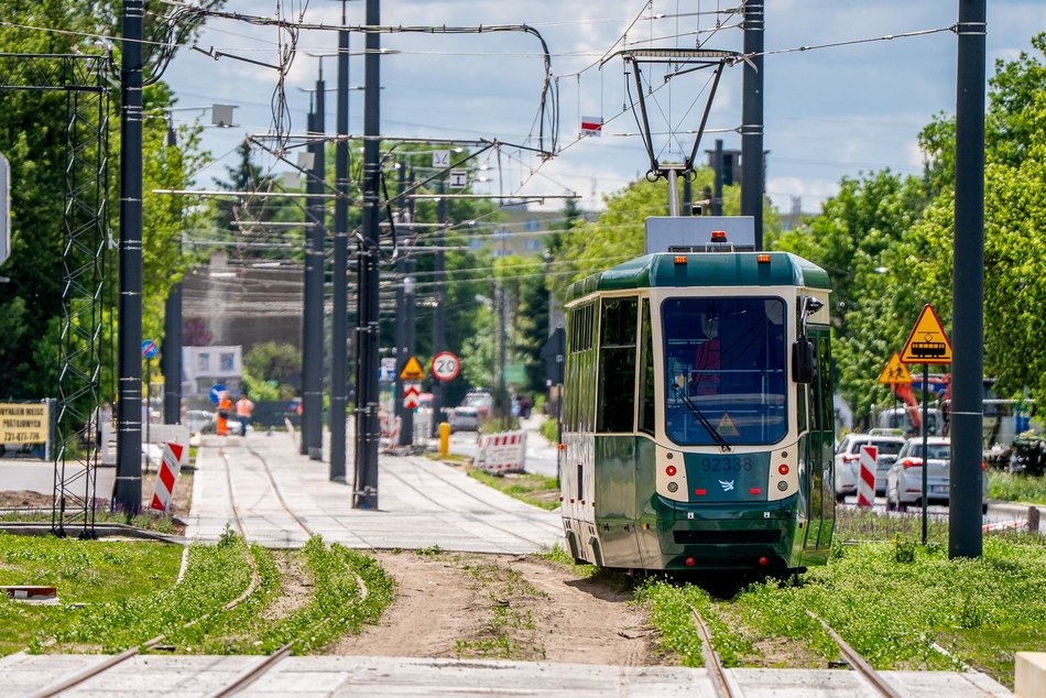Tramwaj testowy MPK Łódź na Śmigłego-Rydza