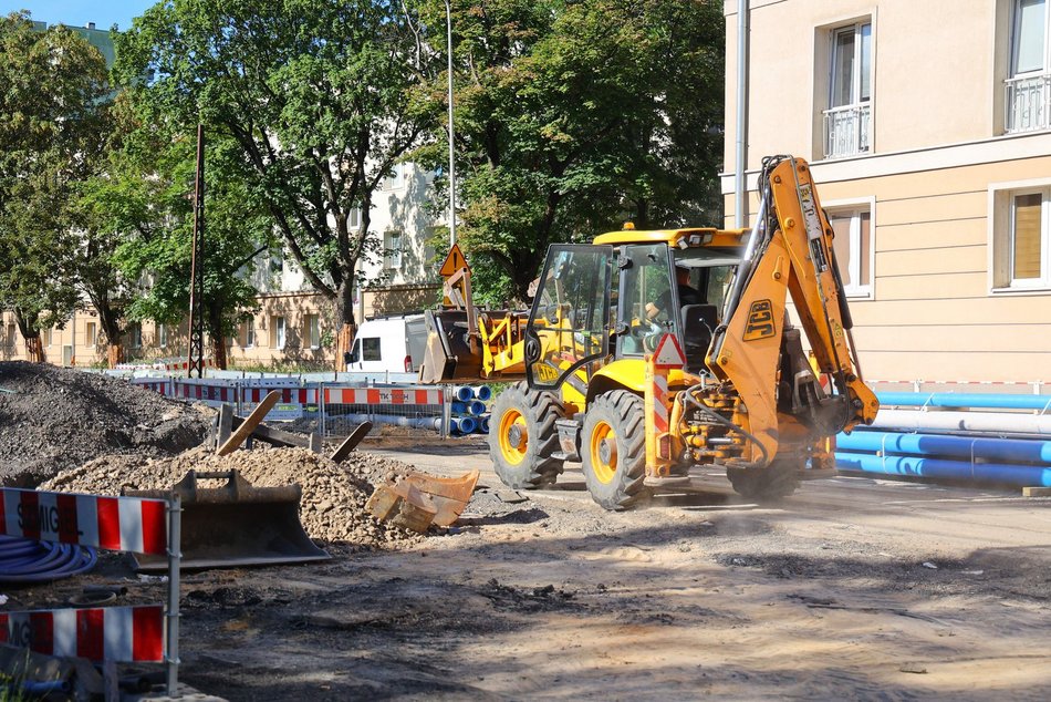 Remont Franciszkańskiej w Łodzi. Kamienica wyburzona