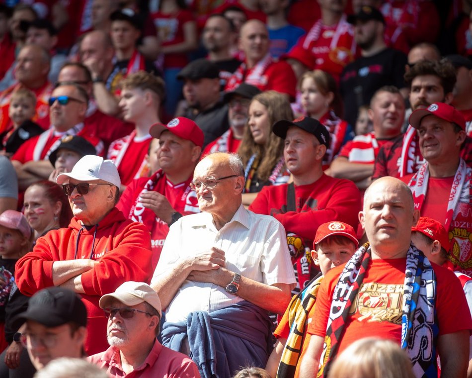 Kibice na meczu Widzew Łódź - Zagłębie Lubin
