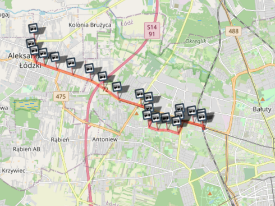 Łódź. Linia 78 MPK Łódź