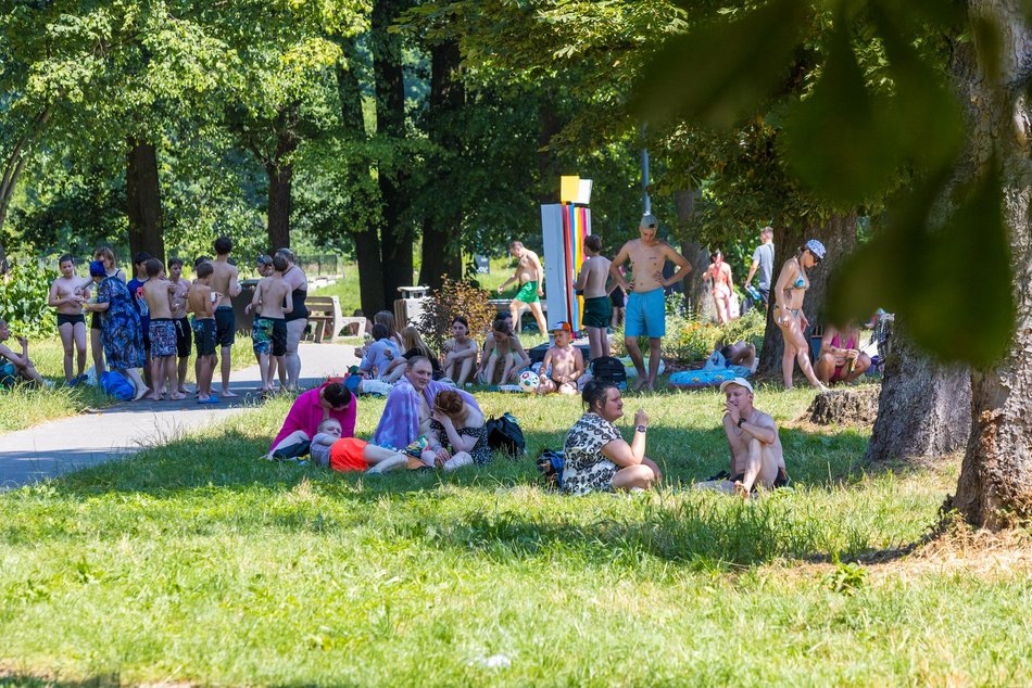 Upalna niedziela na Stawach Stefańskiego. Zobacz, jak wypoczywali Łodzianie