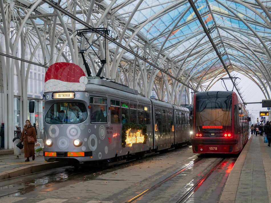 Świąteczne tramwaje MPK Łódź wyjechały na ulice