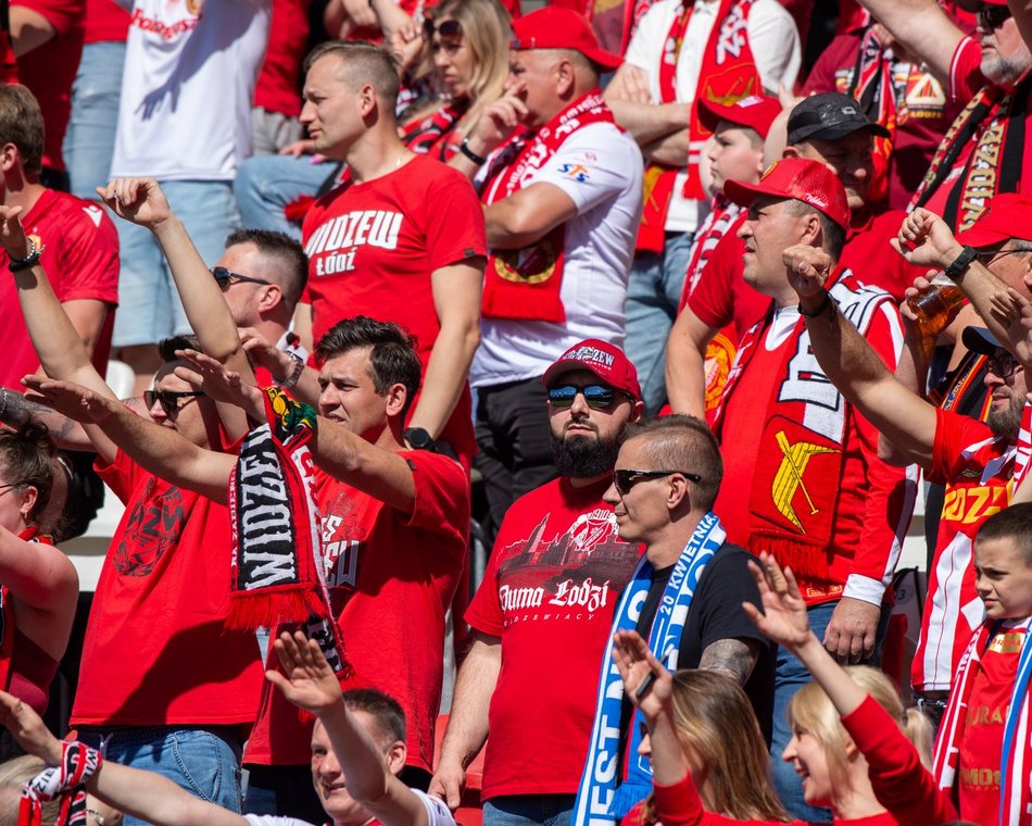 Kibice na meczu Widzew Łódź - Zagłębie Lubin