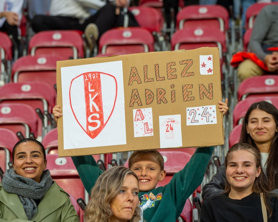 Kibice na meczu ŁKS Łódź z Górnikiem Łęczna