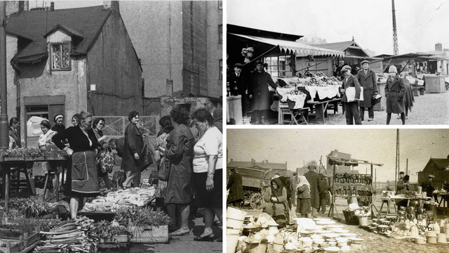 Bałucki Rynek na starych fotografiach. Targowisko, dworzec tramwajowy i okres okupacji [ZDJĘCIA]