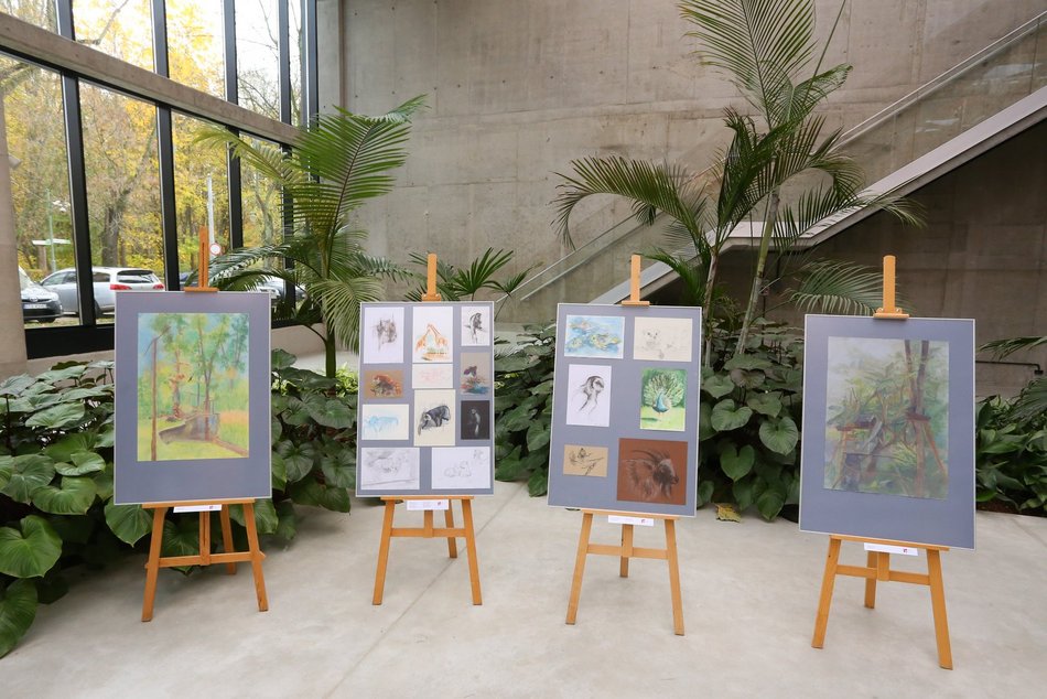 Wystawa prac plenerowych uczniów Państwowego Liceum Sztuk Plastycznych w Łodzi w Orientarium Zoo Łódź