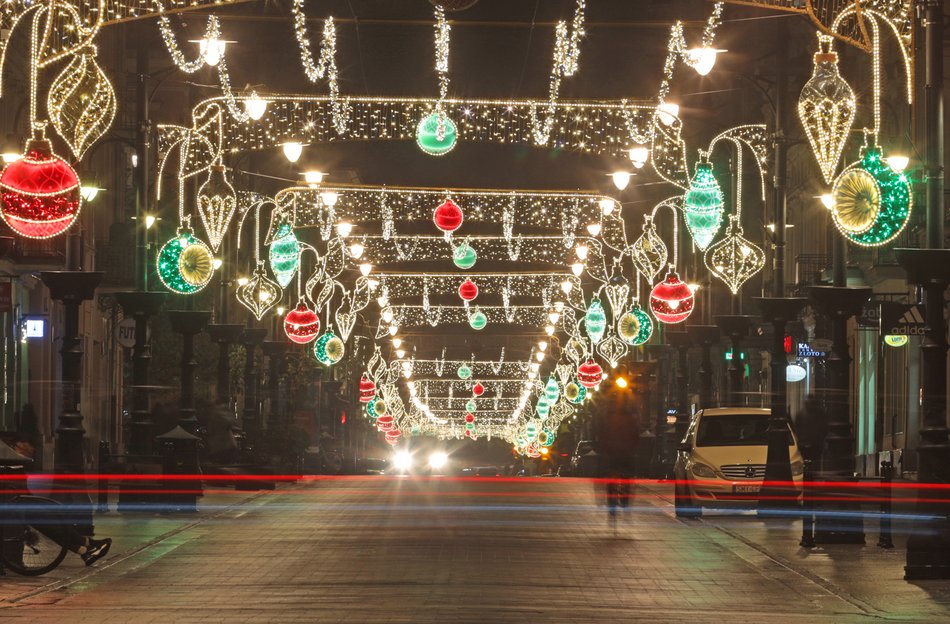 świąteczna iluminacja ulicy
