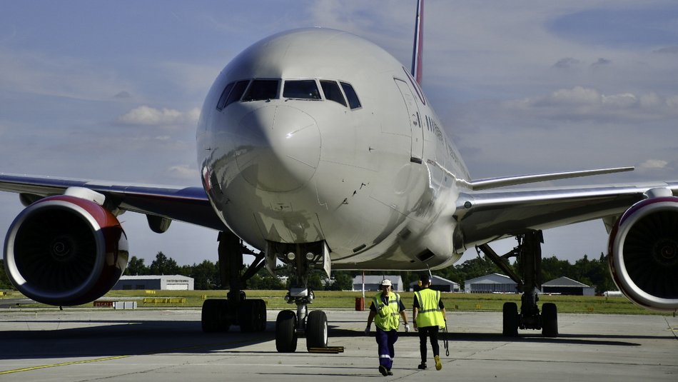 Boeing 777 wylądował na łódzkim lotnisku