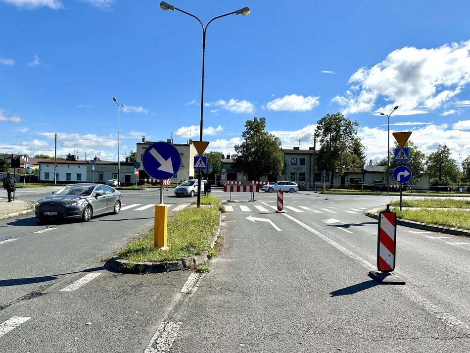 Remont Strykowskiej - wygrodzenia