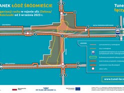 Tunel średnicowy Łódź: budowa stacji Łódź Śródmieście. Zmiany w organizacji ruchu - mapa