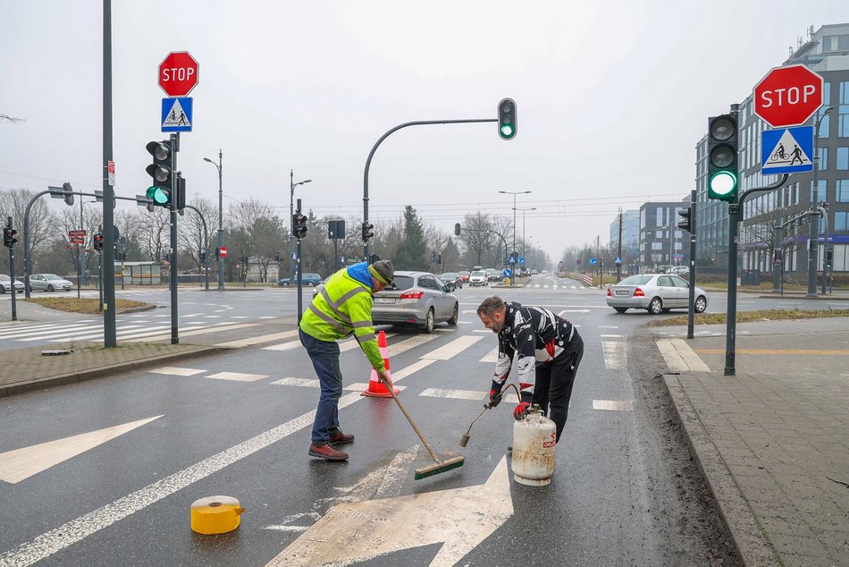 Skrzyżowanie ul. Milionowej i al. Śmigłego-Rydza w Łodzi