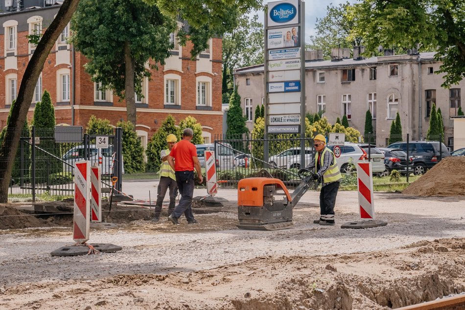 Remont Konstantynowskiej - gotowe torowisko