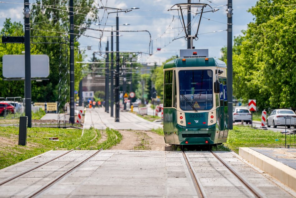 Tramwaj testowy MPK Łódź na Śmigłego-Rydza