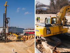 Łódź. Nowe mieszkania miejskie przy Pabianickiej w Łodzi. Palownica wjechała na plac budowy!