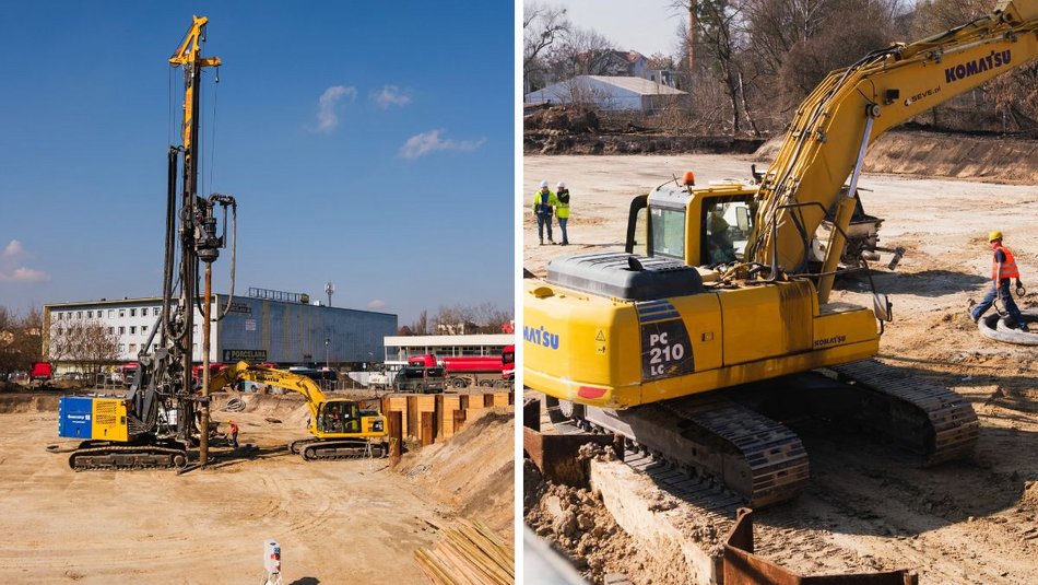 Łódź. Nowe mieszkania miejskie przy Pabianickiej w Łodzi. Palownica wjechała na plac budowy!