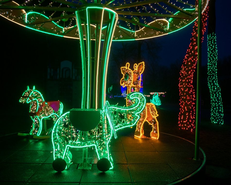 Park Miliona Świateł w Łodzi dzień przed otwarciem