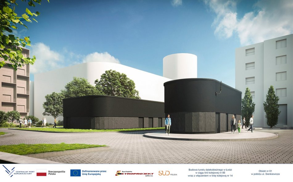 Obiekty naziemne nad tunelem KDP w Łodzi