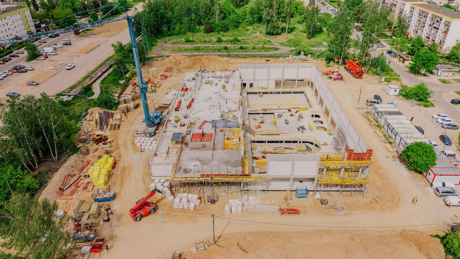 Aquapark Widzew w Łodzi. Zdjęcia z budowy
