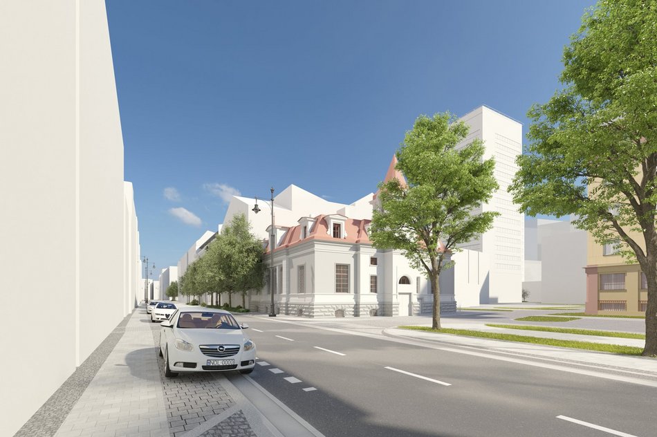 Remont willi Fränkela przy Sienkiewicza. Wokół budynku stanęły rusztowania