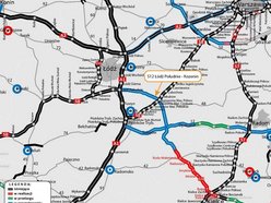 Mapa dróg wokół Łodzi