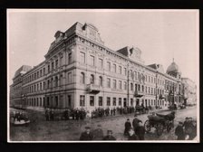 Ulica Piotrkowska - Grand Hotel - dokument ikonograficzny sprzed 1900 r.