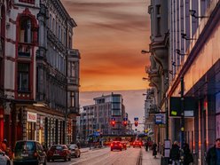 Łódź. New Iron w Łodzi o zachodzie słońca. Widok zapiera dech w piersiach!