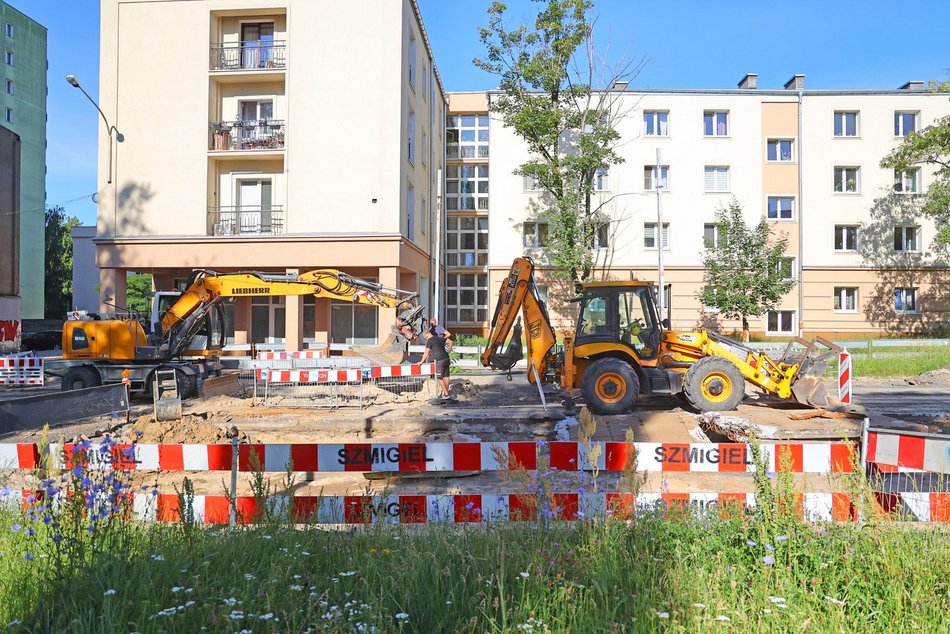 Remont Franciszkańskiej w Łodzi. Kamienica wyburzona