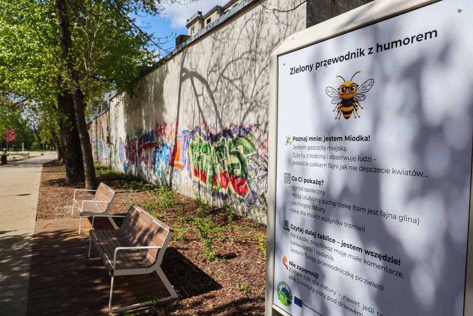 Łódź. Skwer Kunki w Łodzi zachwyca na wiosnę! To nie tylko drewniane pergole, ławki i mnóstwo zieleni