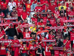 Kibice na meczu Widzewa Łódź z Piastem Gliwice