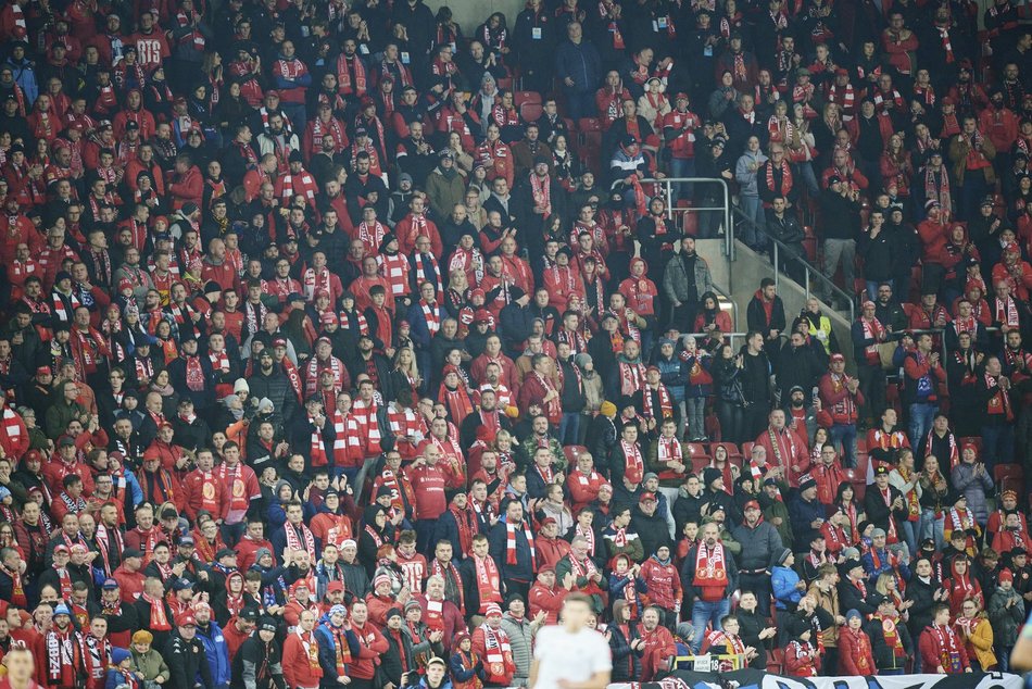 Kibice na meczu Widzew Łódź – Warta Poznań