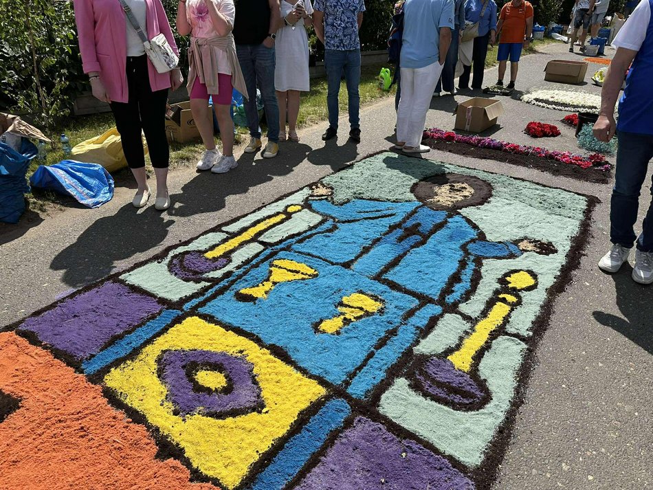 Łódź. Boże Ciało w Łódzkiem. Kwiatowe dywany w Spycimierzu