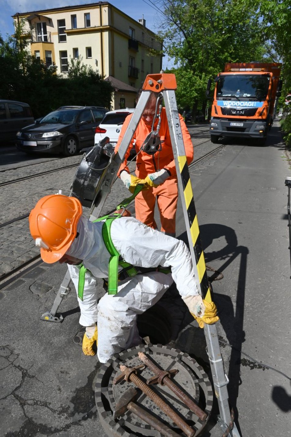 Łódź. Winda ewakuacyjna