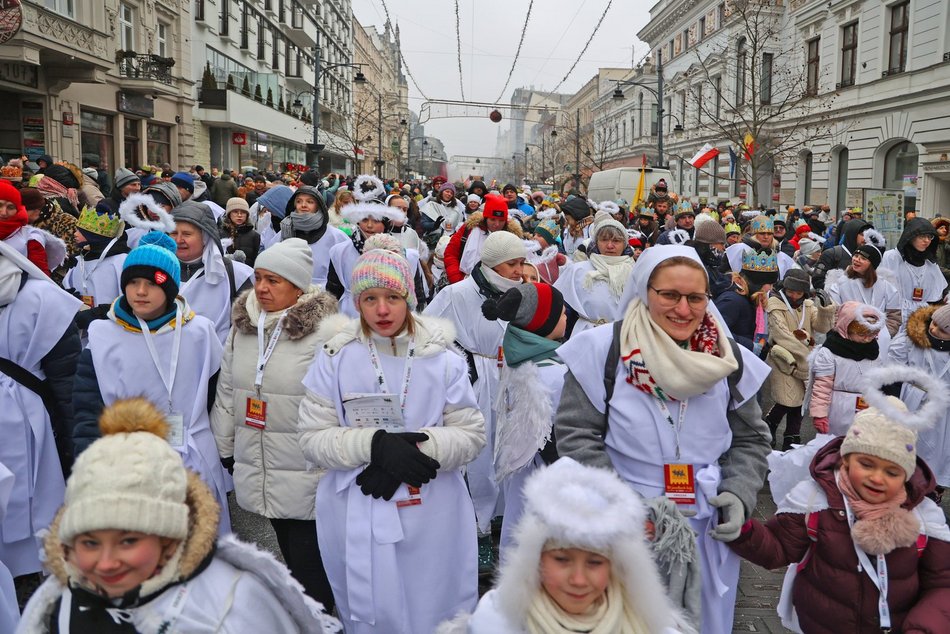 Orszak Trzech Króli na ul. Piotrkowskiej w Łodzi