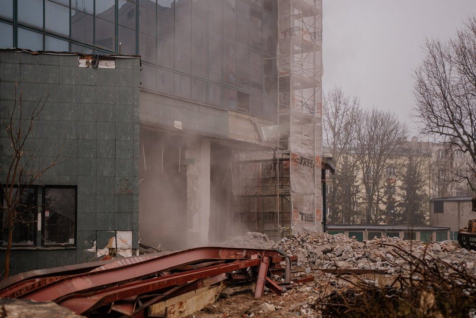 Budynek Gazowni Łódzkiej w przebudowie