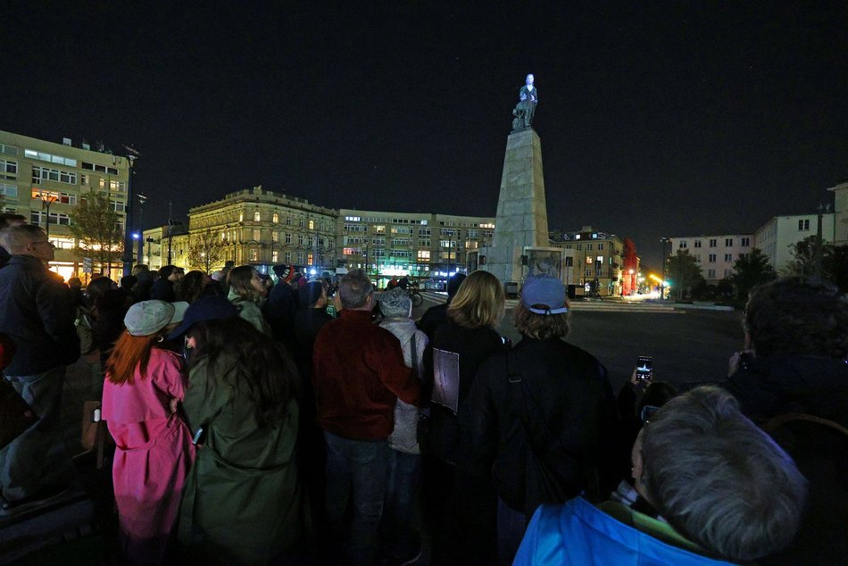 Projekcja na placu Wolności