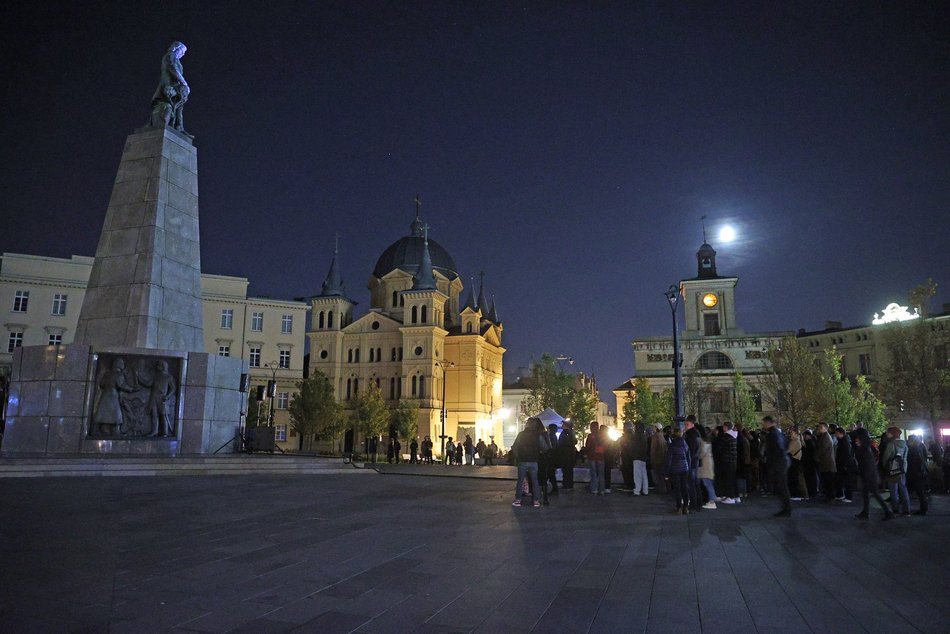 Projekcja na placu Wolności