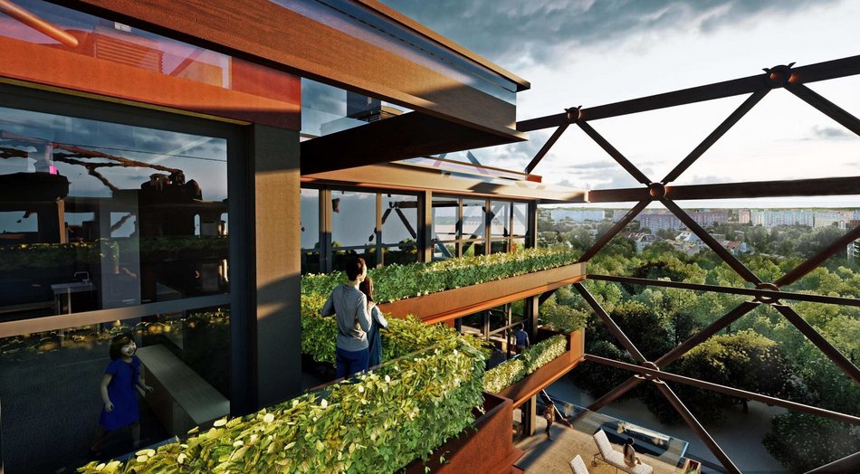 Łódź. Nowe mieszkania na Górnej? Ażurowa elewacja, ogrody na dachu i drzewa na tarasach