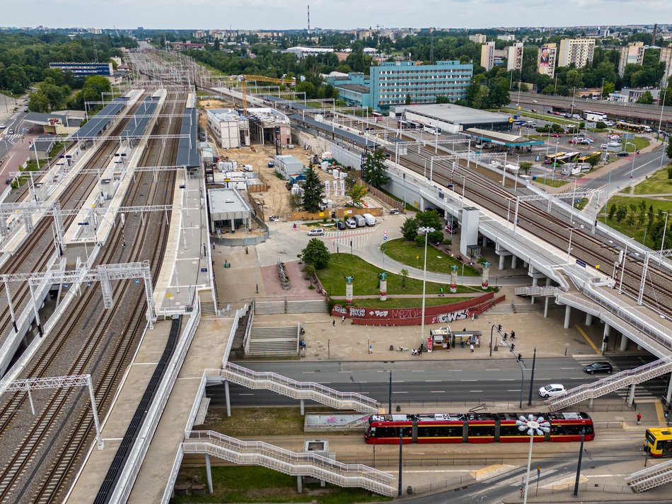 Przebudowa dworca Łódź Kaliska z lotu ptaka