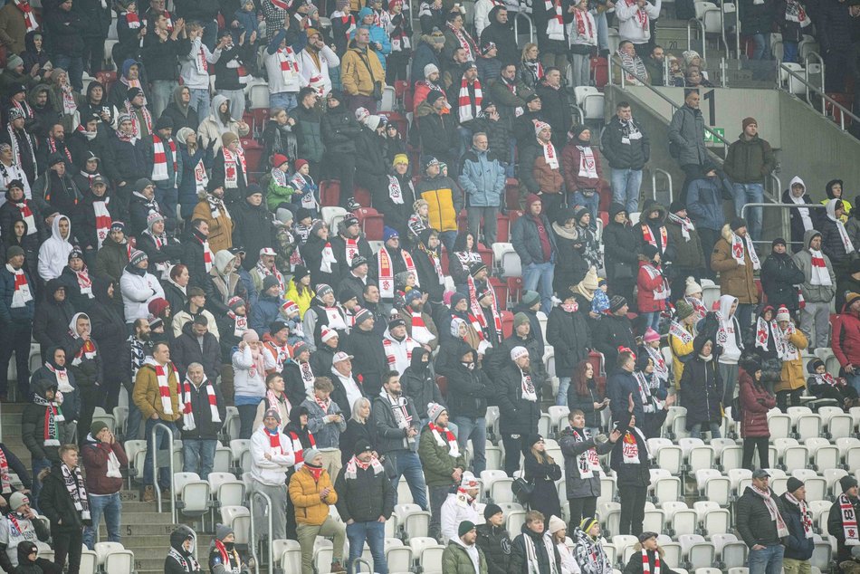 Kibice na meczu ŁKS Łódź - Ruch Chorzów